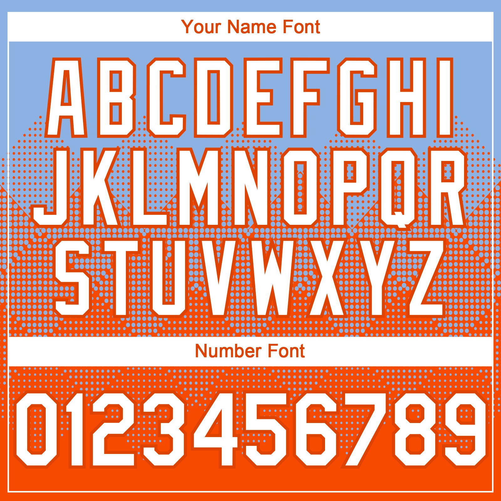 Custom Light Blue White-Orange 3D Gradient Square Shape Authentic Baseball Jersey