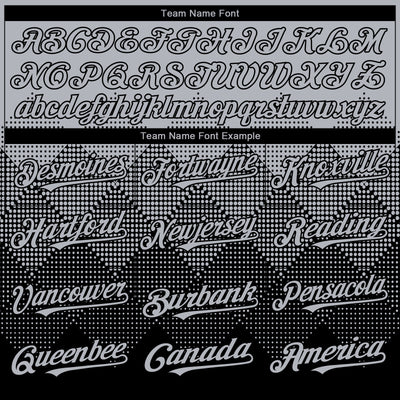 Custom Gray Black 3D Gradient Square Shape Authentic Baseball Jersey