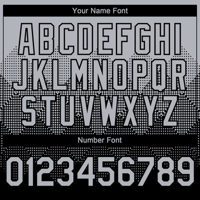 Custom Gray Black 3D Gradient Square Shape Authentic Baseball Jersey