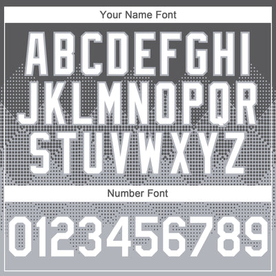 Custom Steel Gray White-Gray 3D Gradient Square Shape Authentic Baseball Jersey