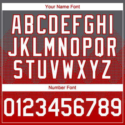 Custom Steel Gray White-Red 3D Gradient Square Shape Authentic Baseball Jersey