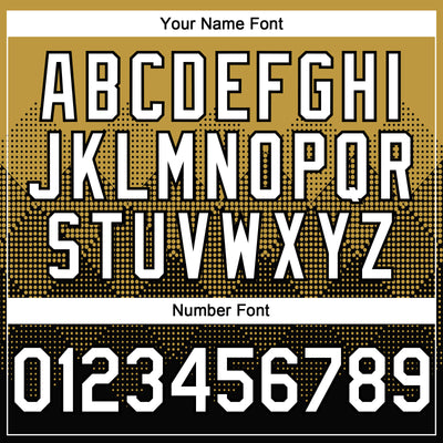 Custom Old Gold White-Black 3D Gradient Square Shape Authentic Baseball Jersey