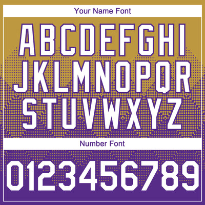 Custom Old Gold White-Purple 3D Gradient Square Shape Authentic Baseball Jersey