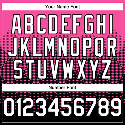 Custom Pink White-Black 3D Gradient Square Shape Authentic Baseball Jersey