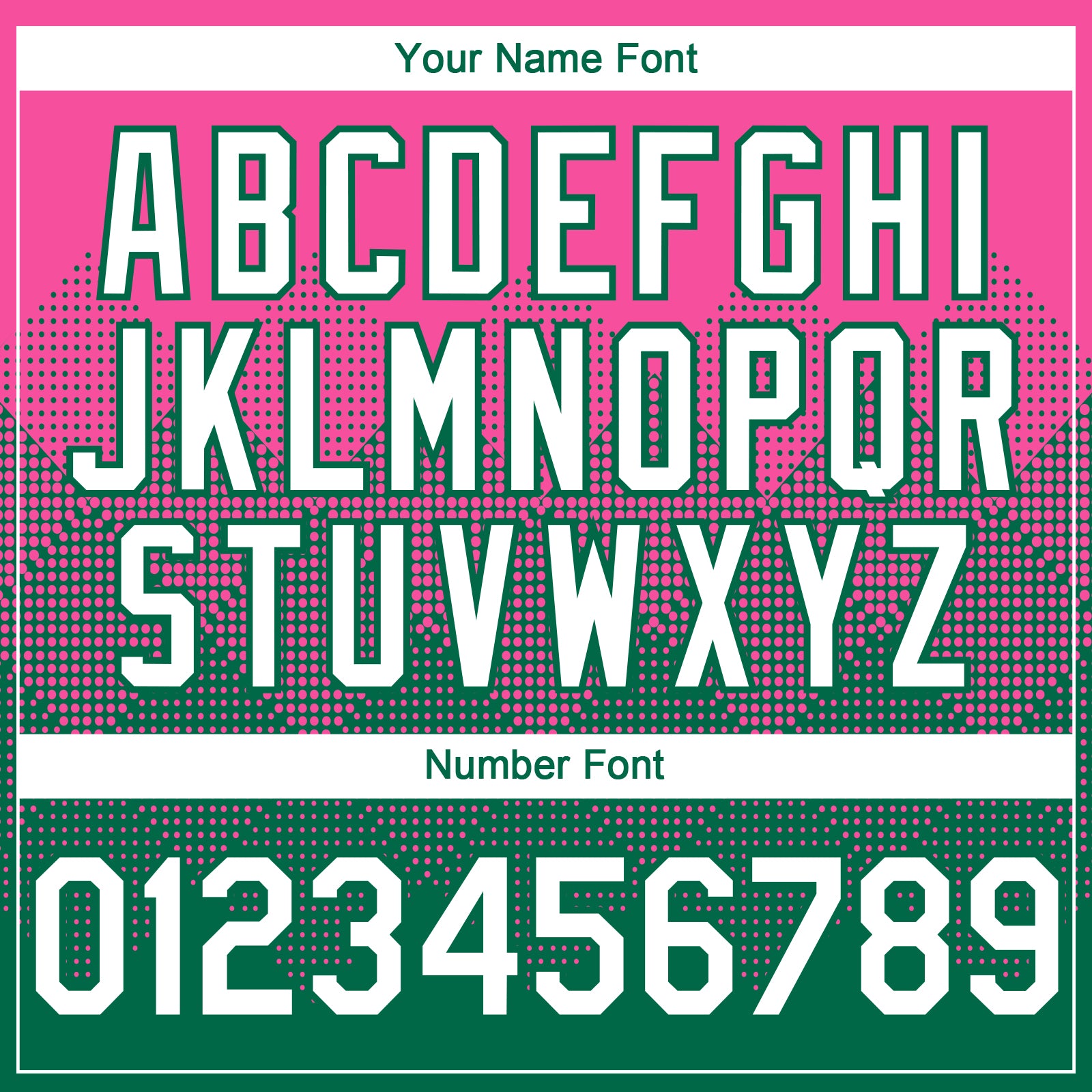 Custom Pink White-Kelly Green 3D Gradient Square Shape Authentic Baseball Jersey