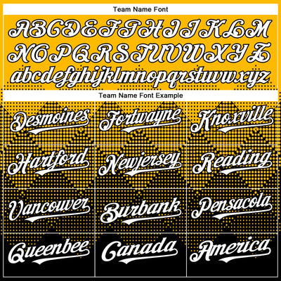 Custom Gold White-Black 3D Gradient Square Shape Authentic Baseball Jersey
