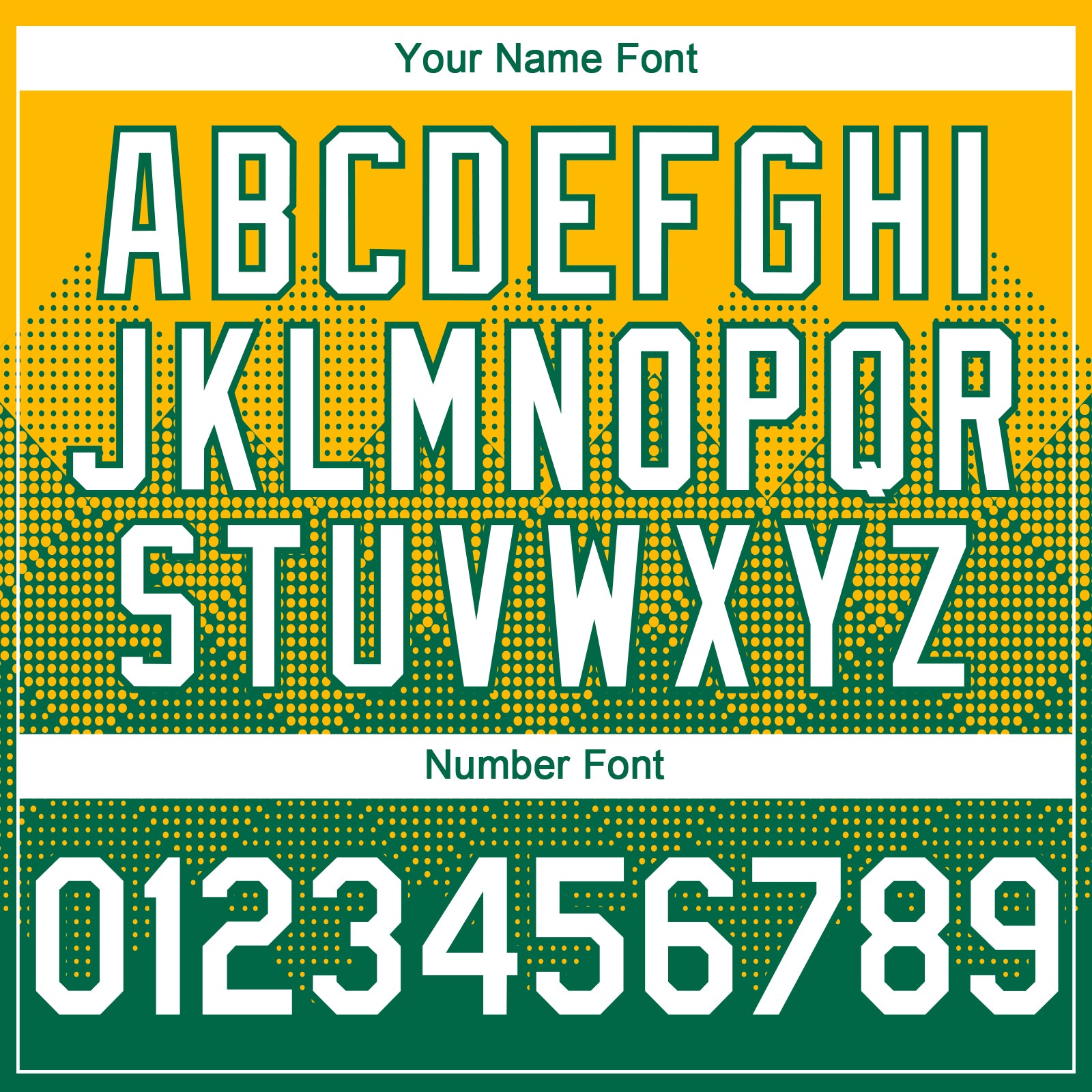 Custom Gold White-Kelly Green 3D Gradient Square Shape Authentic Baseball Jersey