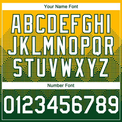 Custom Gold White-Green 3D Gradient Square Shape Authentic Baseball Jersey