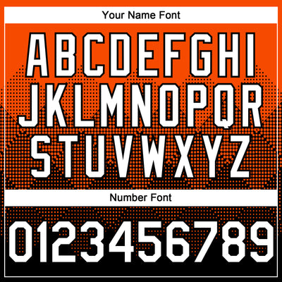 Custom Orange White-Black 3D Gradient Square Shape Authentic Baseball Jersey