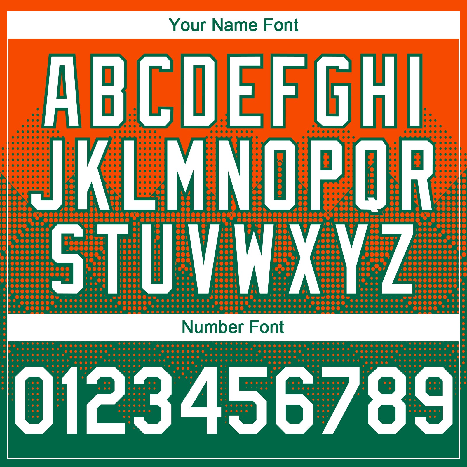 Custom Orange White-Kelly Green 3D Gradient Square Shape Authentic Baseball Jersey