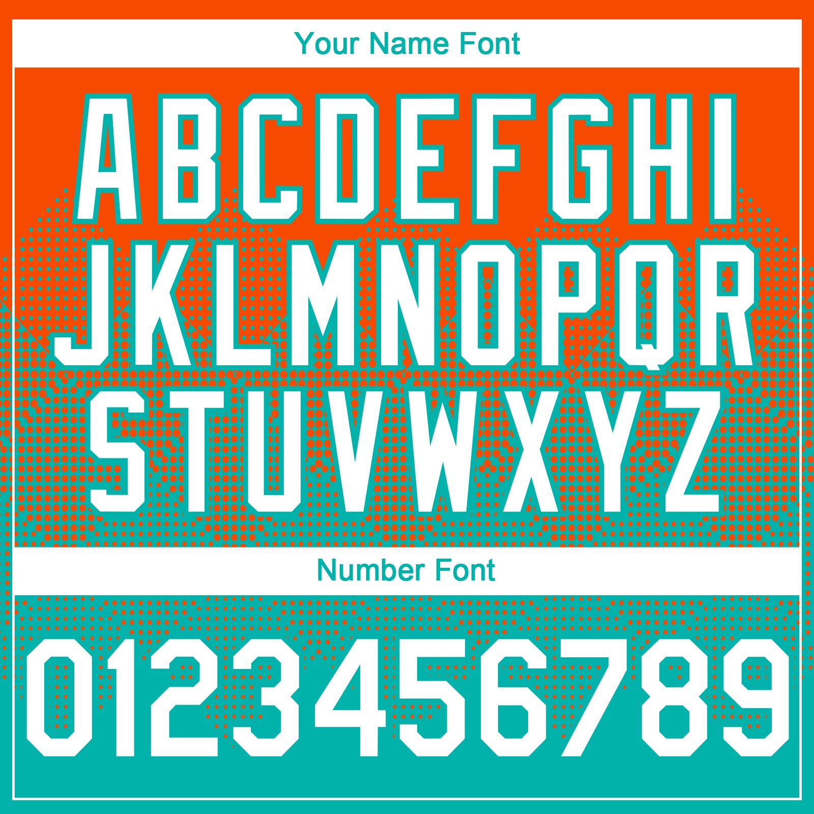 Custom Orange White-Aqua 3D Gradient Square Shape Authentic Baseball Jersey