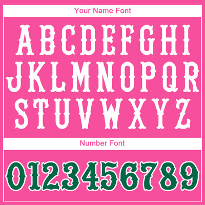 Custom Pink Kelly Green-White 3D Mexico Mexican Flag Authentic Baseball Jersey