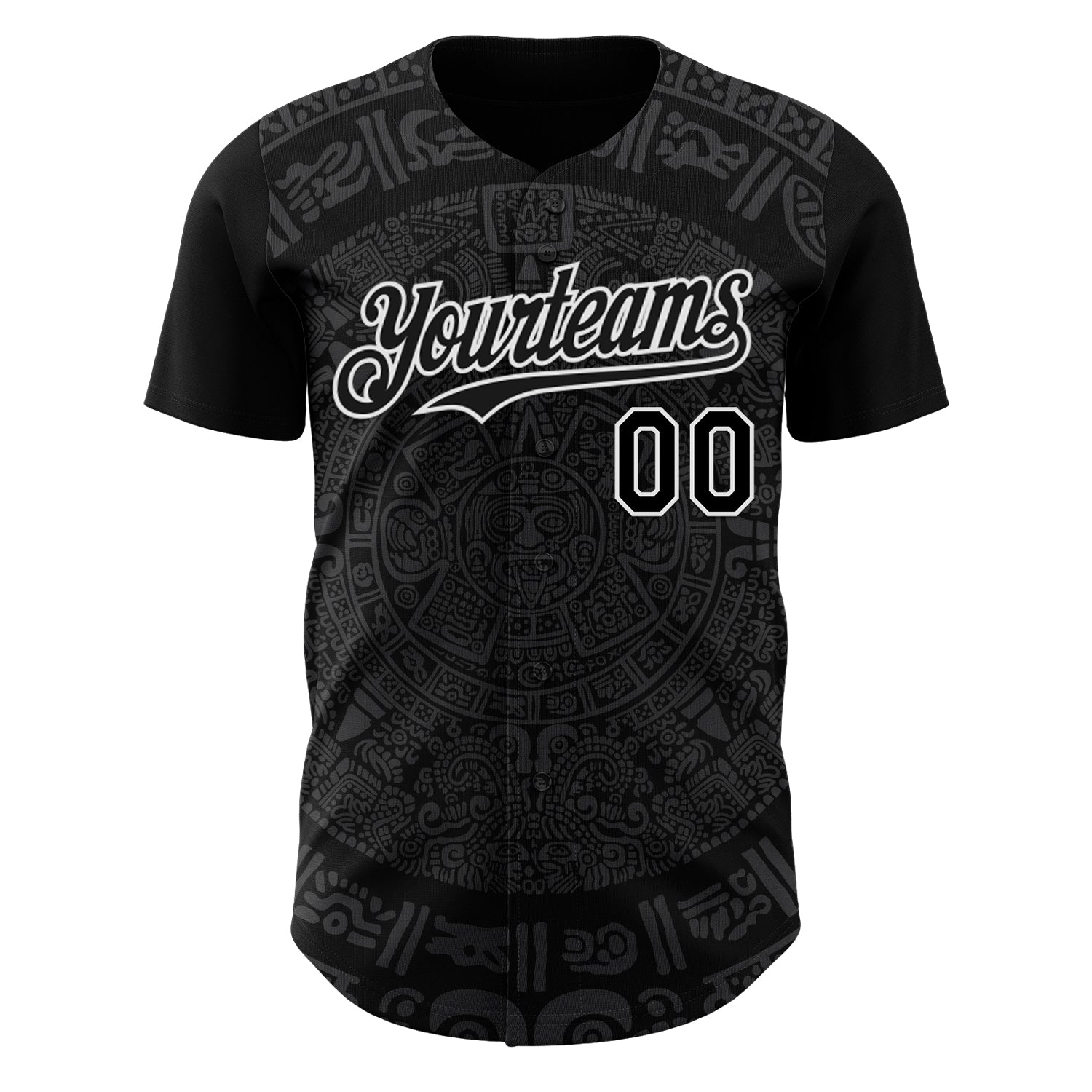 Custom Black Gray-White 3D Mexico Authentic Baseball Jersey