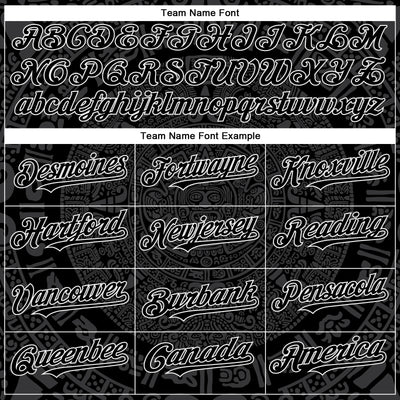 Custom Black Gray-White 3D Mexico Authentic Baseball Jersey