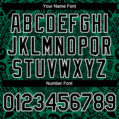 Custom Kelly Green Black-White 3D Mexico Authentic Baseball Jersey