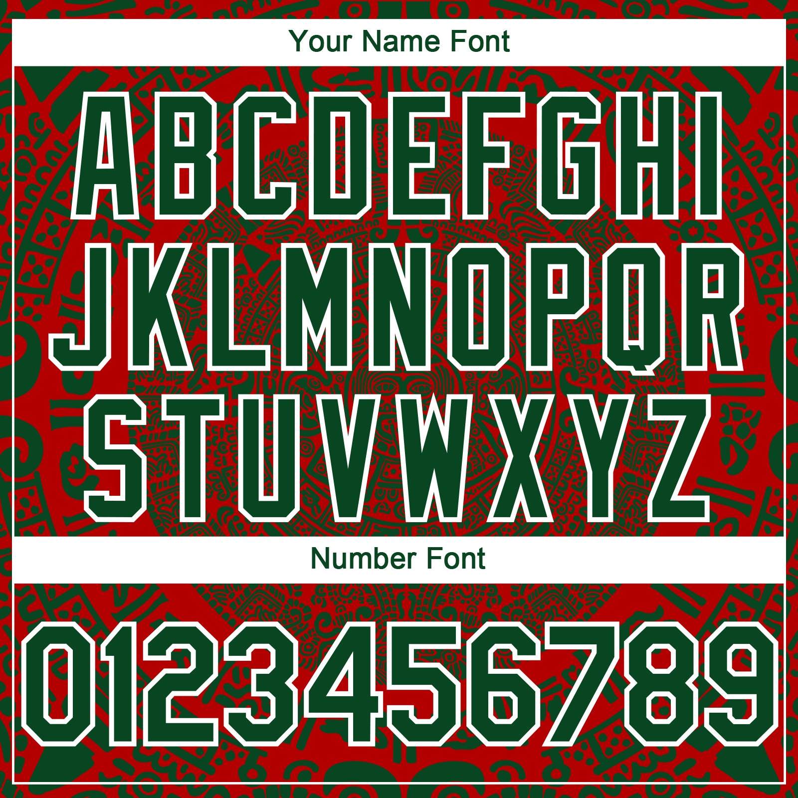 Custom Red Green-White 3D Mexico Authentic Baseball Jersey