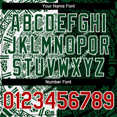 Custom Black Red Green-White 3D Mexico Scratch Authentic Baseball Jersey