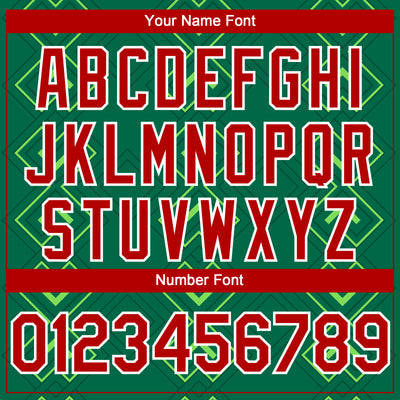 Custom Kelly Green Red-White 3D Mexico Mexican Flag Authentic Baseball Jersey