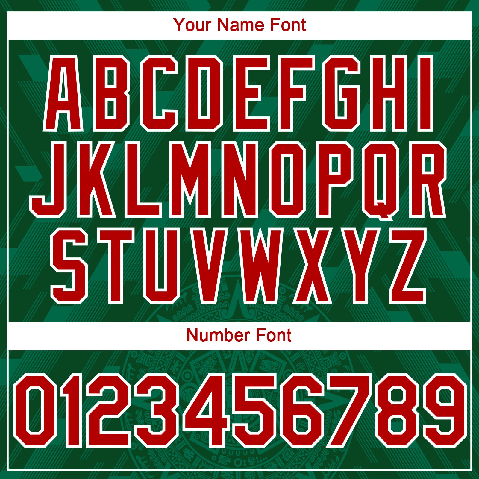 Custom Kelly Green Red-White 3D Mexico Authentic Baseball Jersey