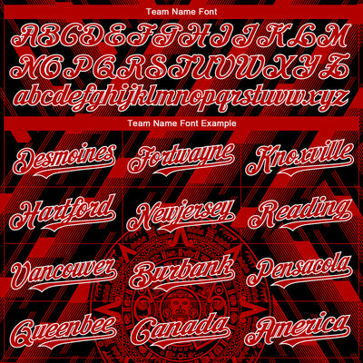 Custom Black Red-White 3D Mexico Authentic Baseball Jersey