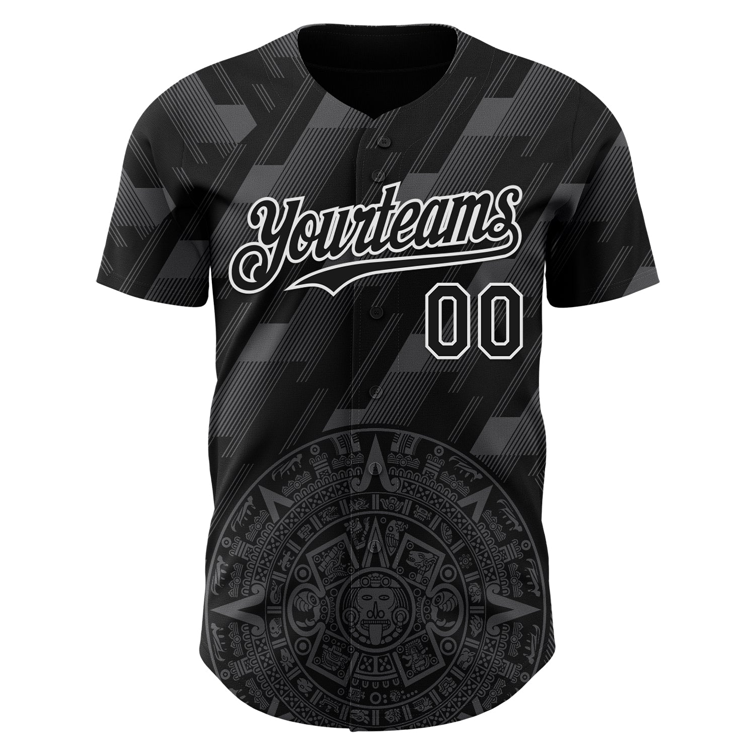 Custom Black Steel Gray-White 3D Mexico Authentic Baseball Jersey