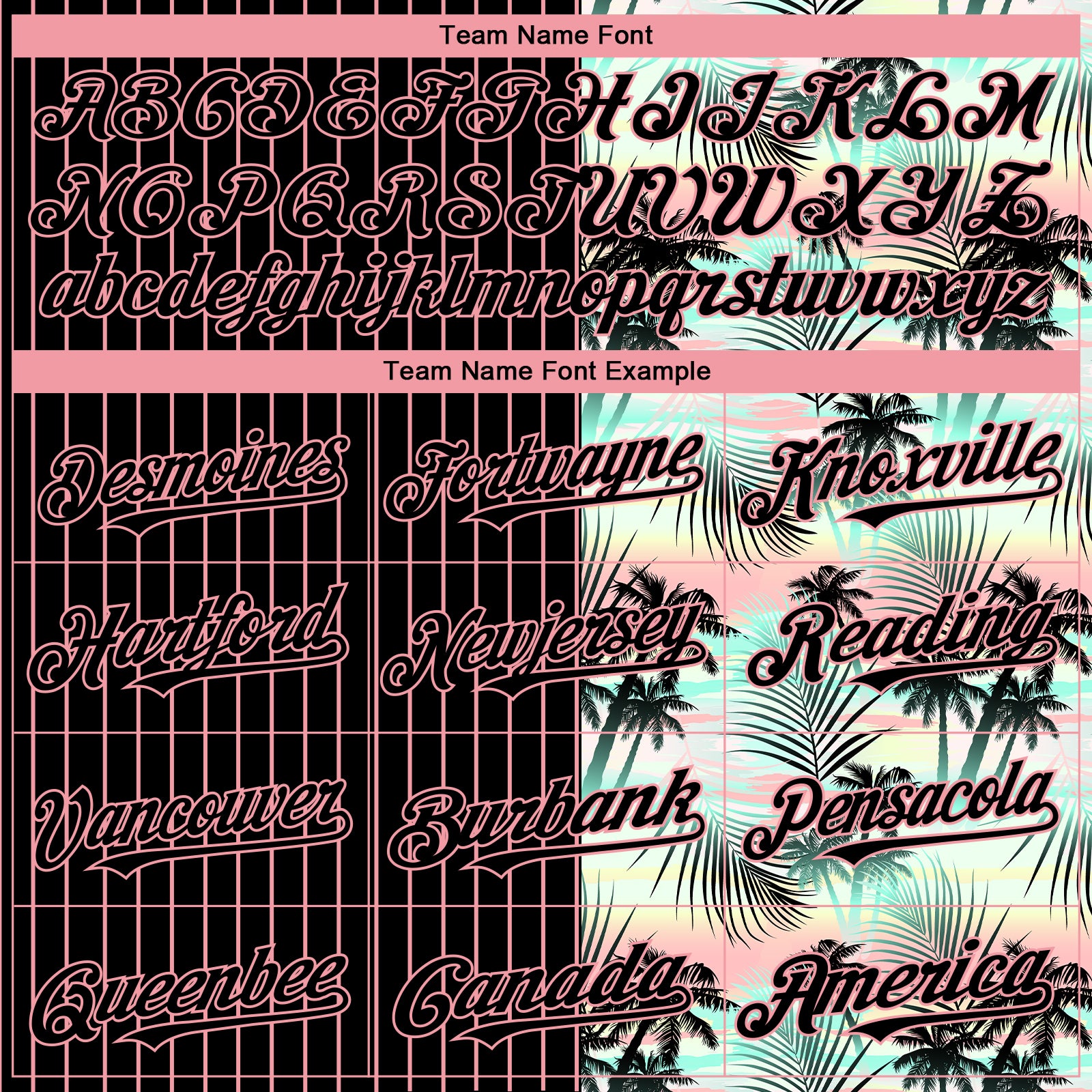 Custom Black Medium Pink 3D Pattern Design Pinstripe Tropical Palm Leaves Authentic Baseball Jersey