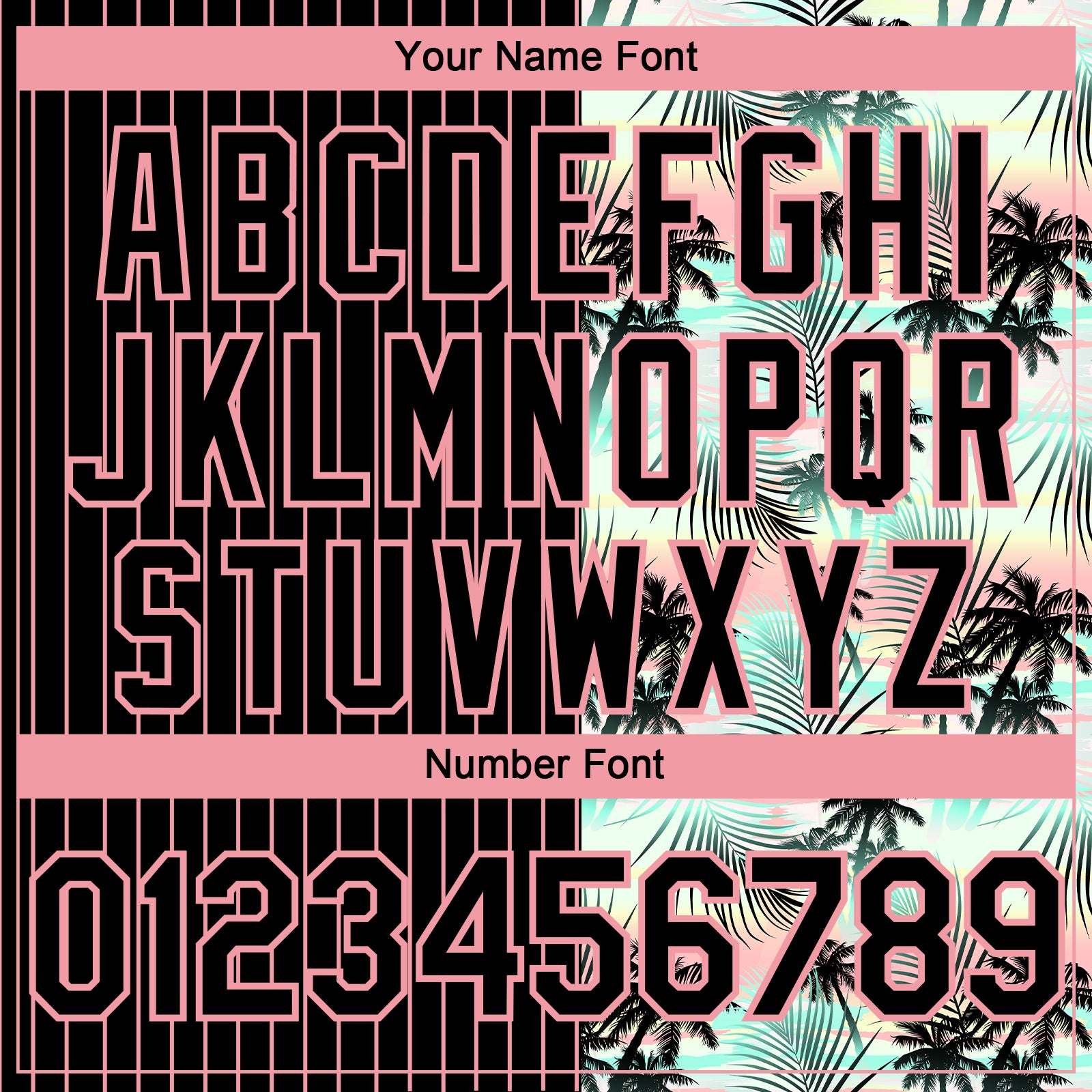 Custom Black Medium Pink 3D Pattern Design Pinstripe Tropical Palm Leaves Authentic Baseball Jersey