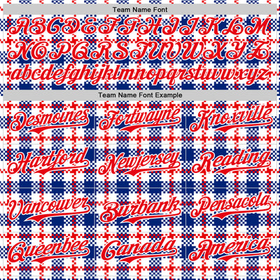 Custom White Fire Red-Royal 3D Pattern Design Patriotic American Symbol Plaid Authentic Baseball Jersey