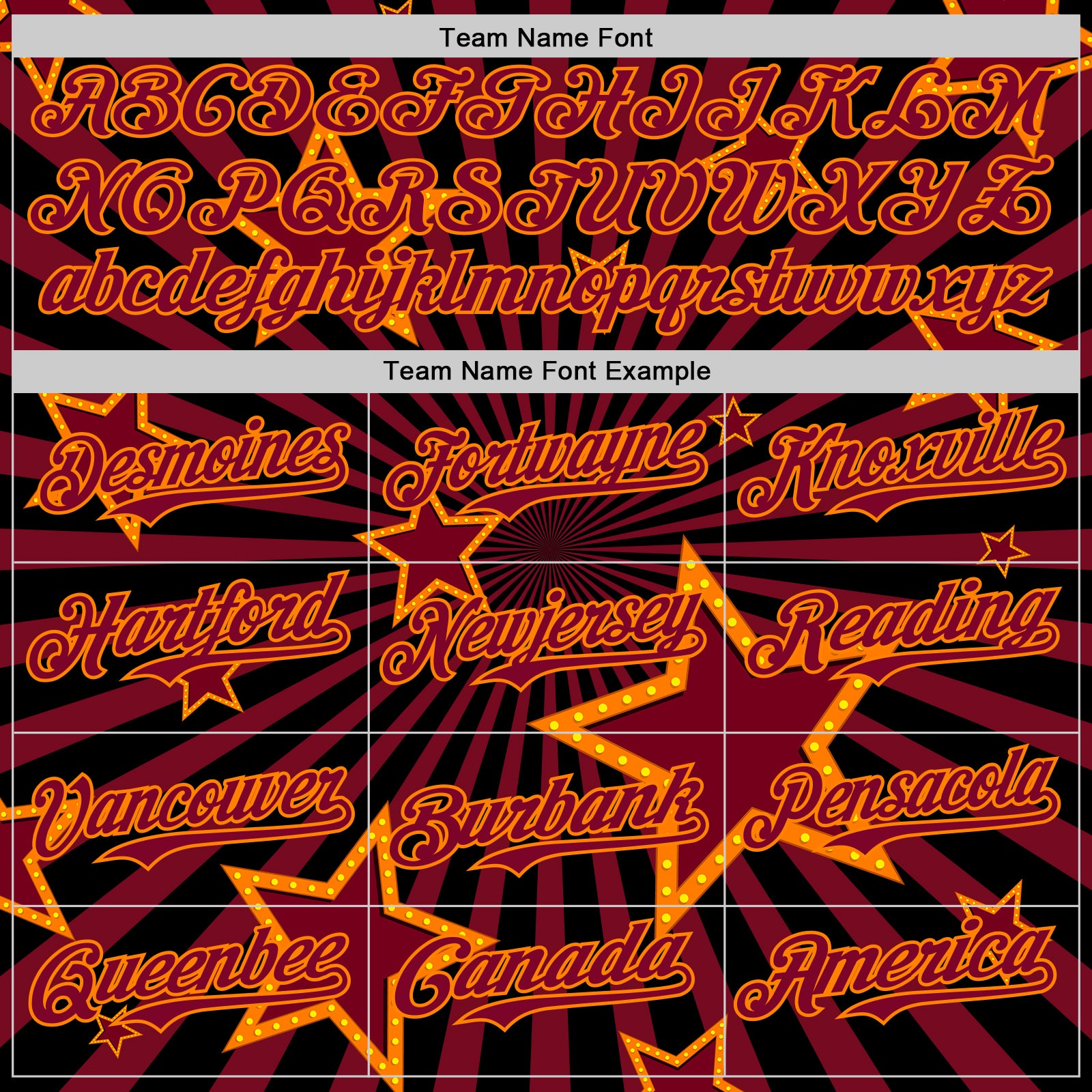 Custom Black Maroon-Bay Orange 3D Pattern Design Patriotic American Symbol Star Authentic Baseball Jersey