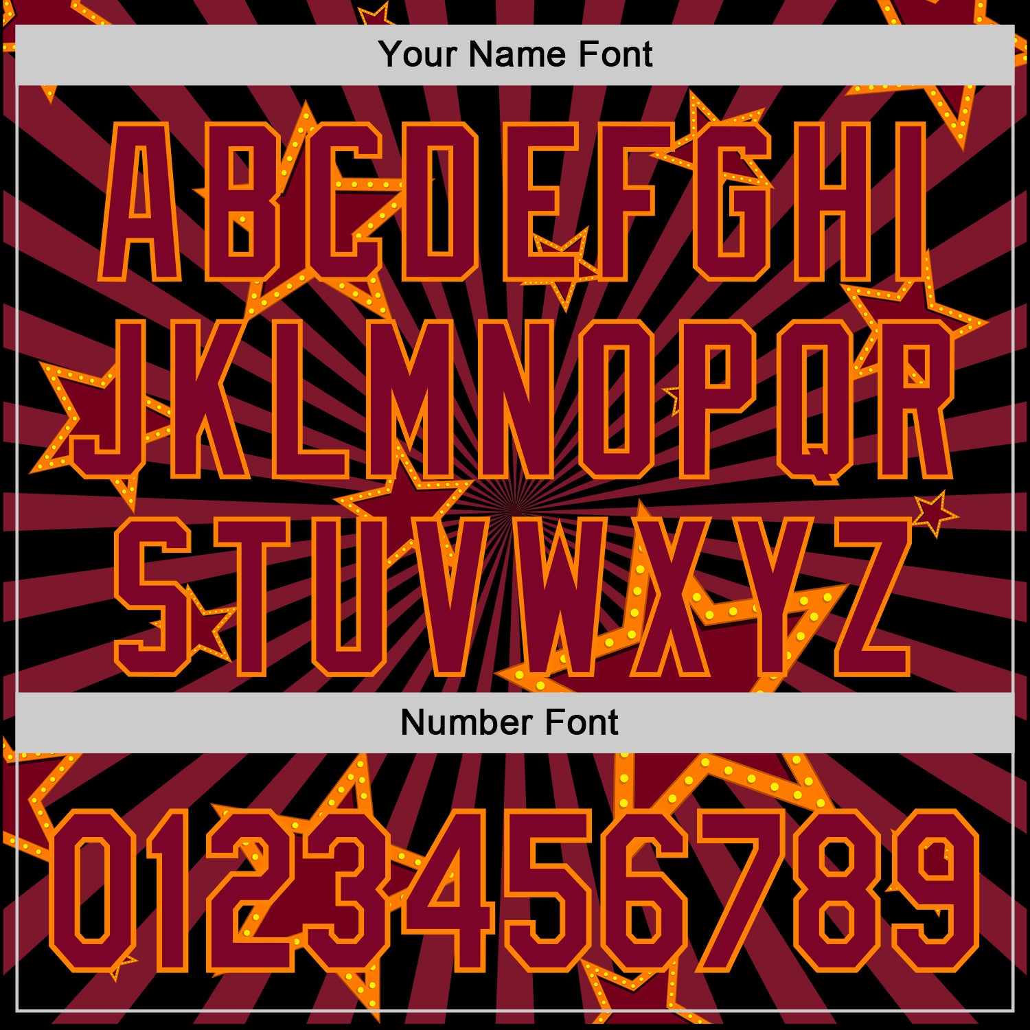 Custom Black Maroon-Bay Orange 3D Pattern Design Patriotic American Symbol Star Authentic Baseball Jersey