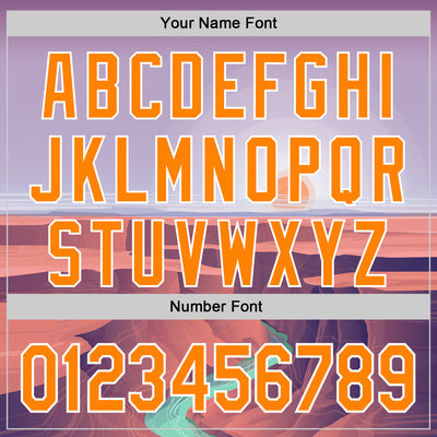 Custom Purple Bay Orange-White 3D Pattern Design Patriotic American Symbol Grand Canyon And Colorado River Authentic Baseball Jersey