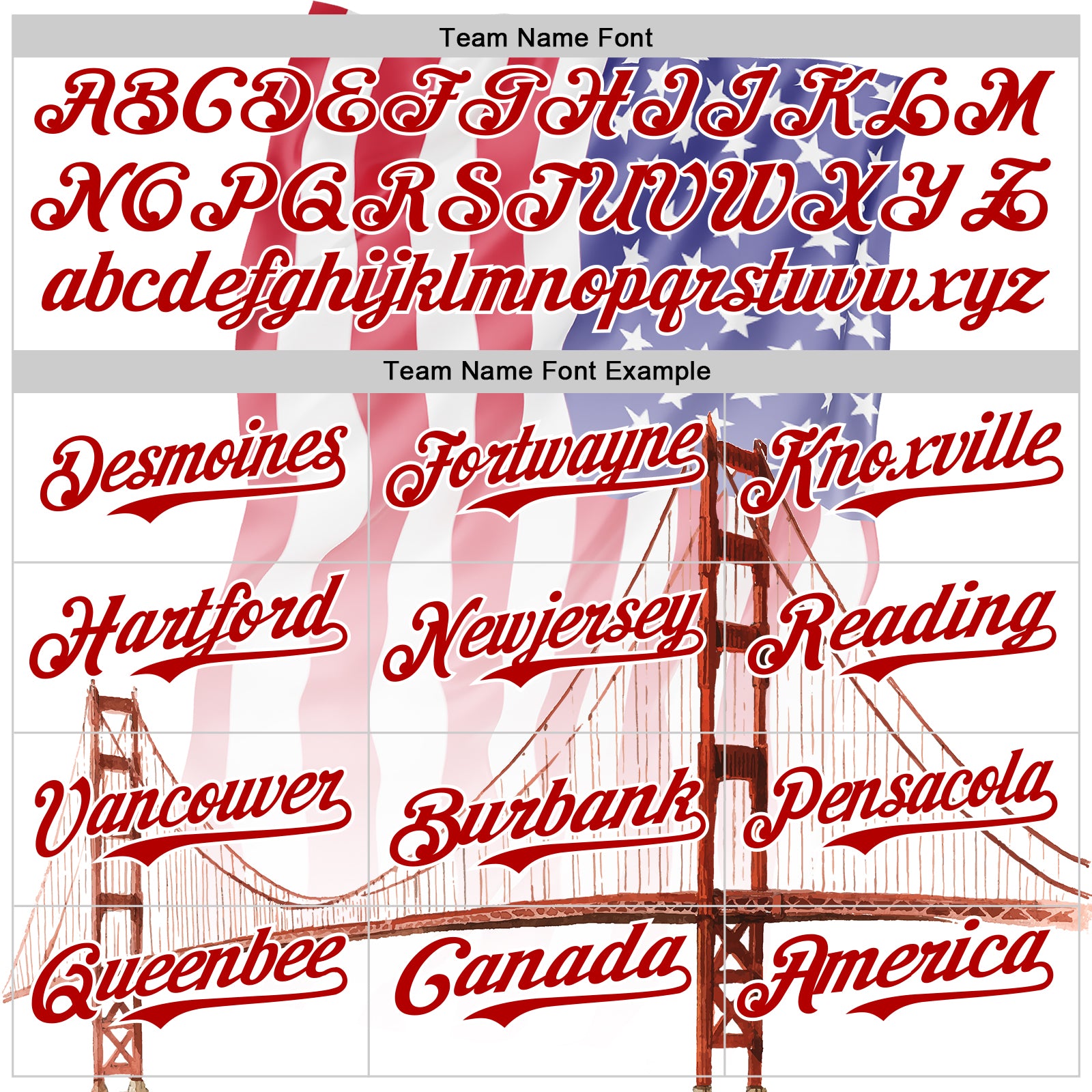 Custom White Royal-Red 3D Patriotic American Flag And Golden Gate Bridge Authentic Baseball Jersey