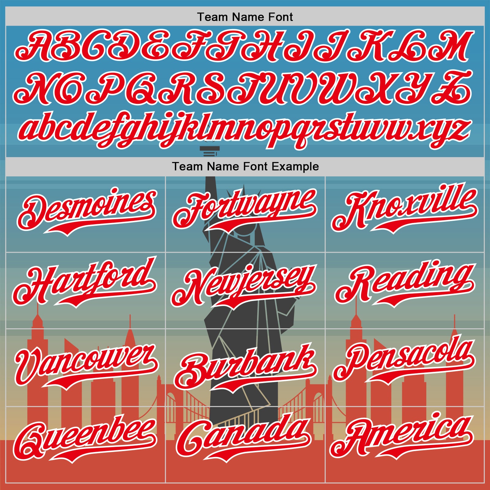 Custom Blue Fire Red-White 3D Pattern Design Patriotic American Symbol Golden Gate Bridge And Statue of Liberty Authentic Baseball Jersey