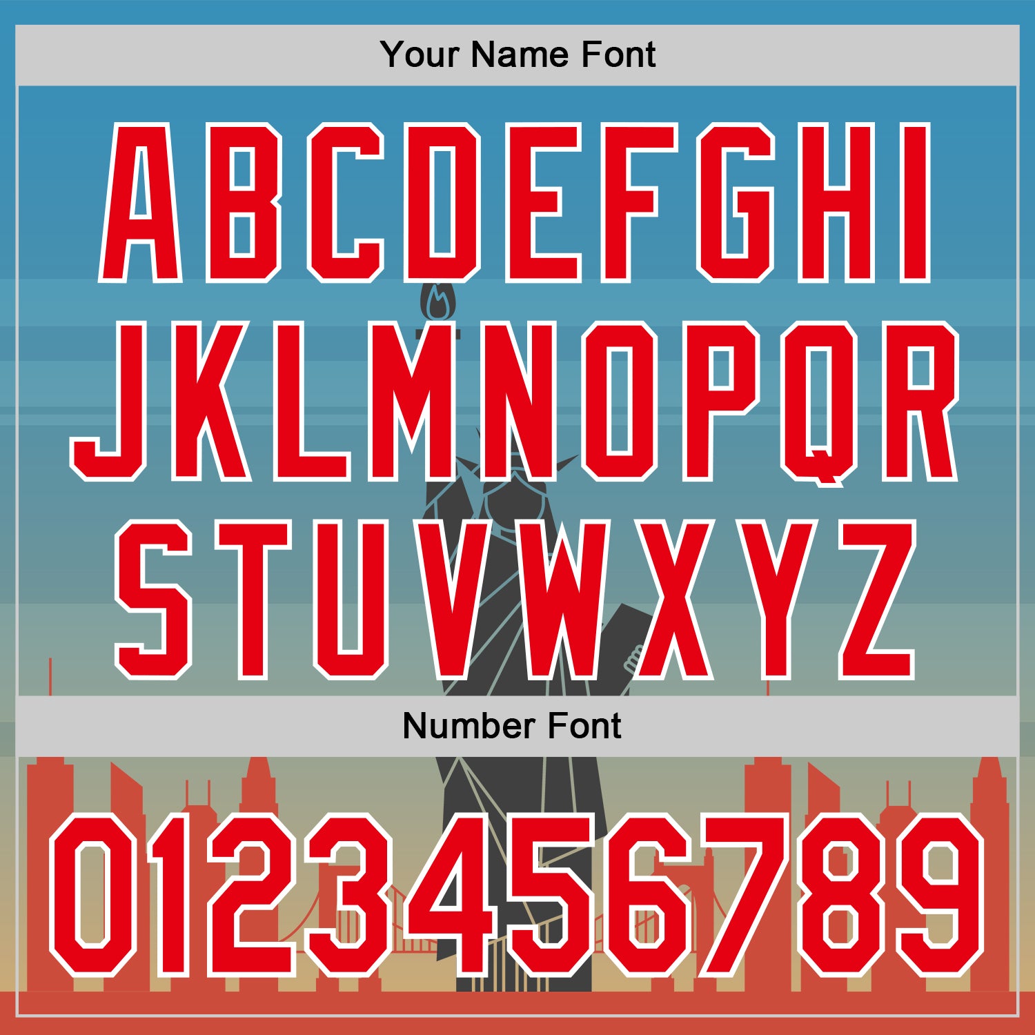 Custom Blue Fire Red-White 3D Pattern Design Patriotic American Symbol Golden Gate Bridge And Statue of Liberty Authentic Baseball Jersey