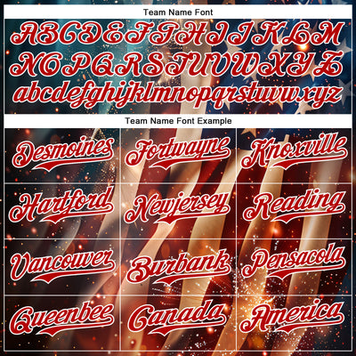 Custom Blue Royal Red-White 3D Patriotic American Flag Authentic Baseball Jersey