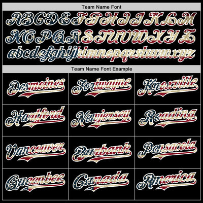 Custom Black Vintage USA Flag-White 3D Patriotic American Symbol Authentic Baseball Jersey