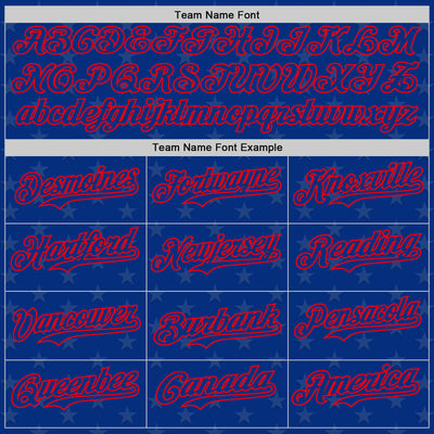 Custom Royal Fire Red-Cream 3D Pattern Design Patriotic American Symbol Statue of Liberty Authentic Baseball Jersey