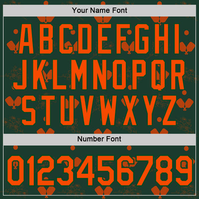 Custom Green Orange 3D Pickleball Paddles Balls Floral Performance T-Shirt