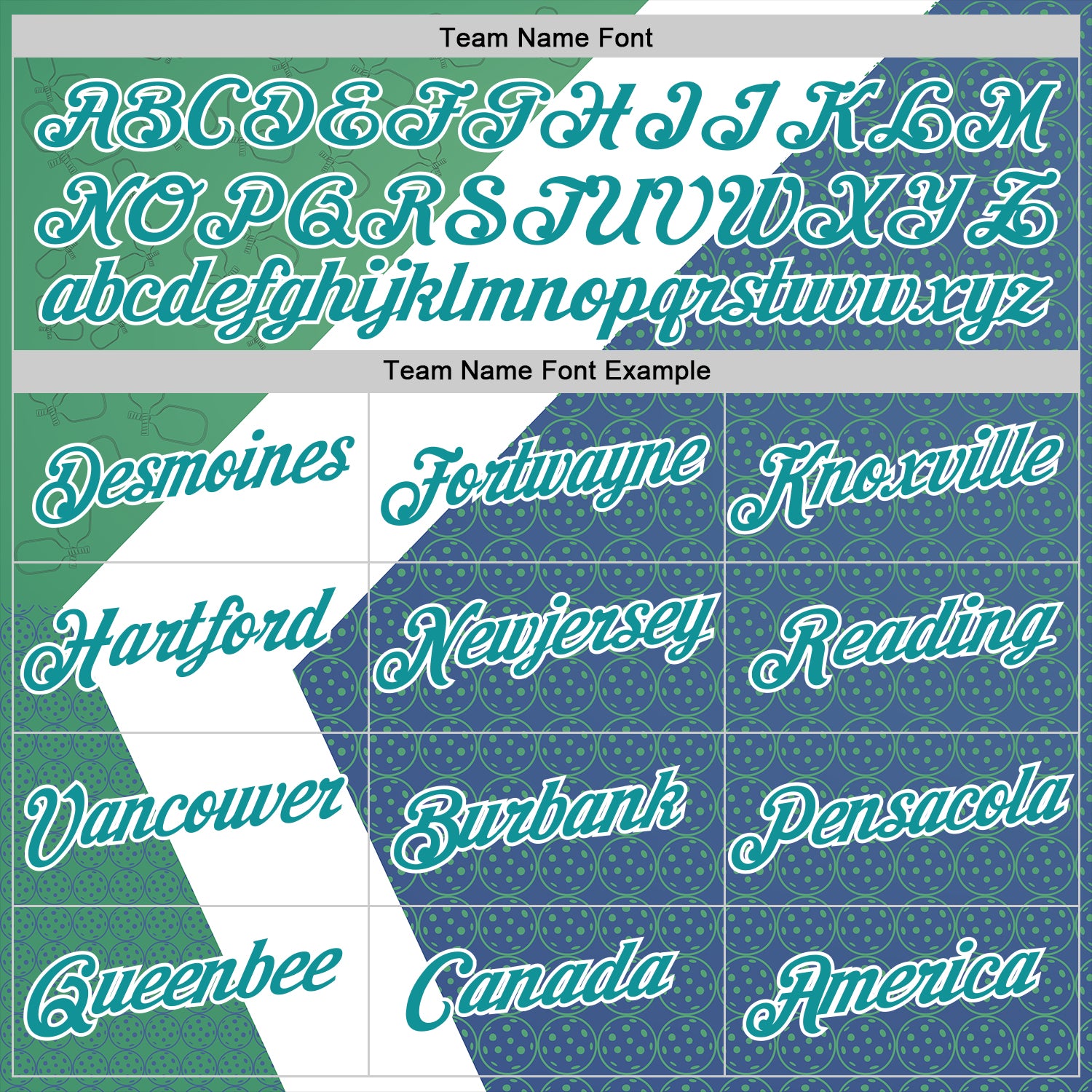 Custom Green Teal Blue-White 3D Pickleball Paddles Balls Performance T-Shirt