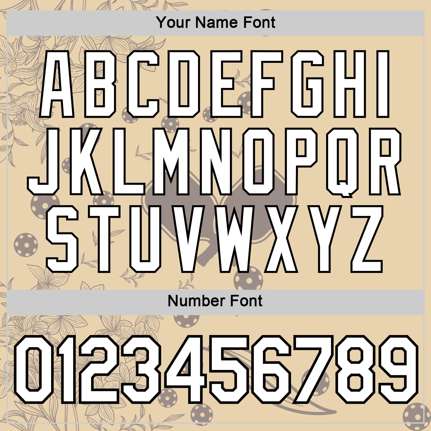 Custom City Cream White-Black 3D Pickleball Paddles Balls Floral Performance T-Shirt