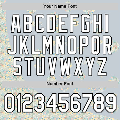 Custom Silver White-Black 3D Pickleball Paddles Balls Floral Performance T-Shirt