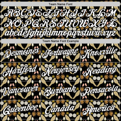 Custom Black White 3D Pickleball Paddles Balls Floral Performance T-Shirt