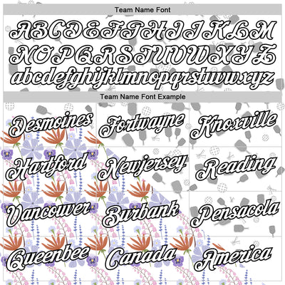 Custom White Black 3D Pickleball Paddles Balls Floral Performance T-Shirt