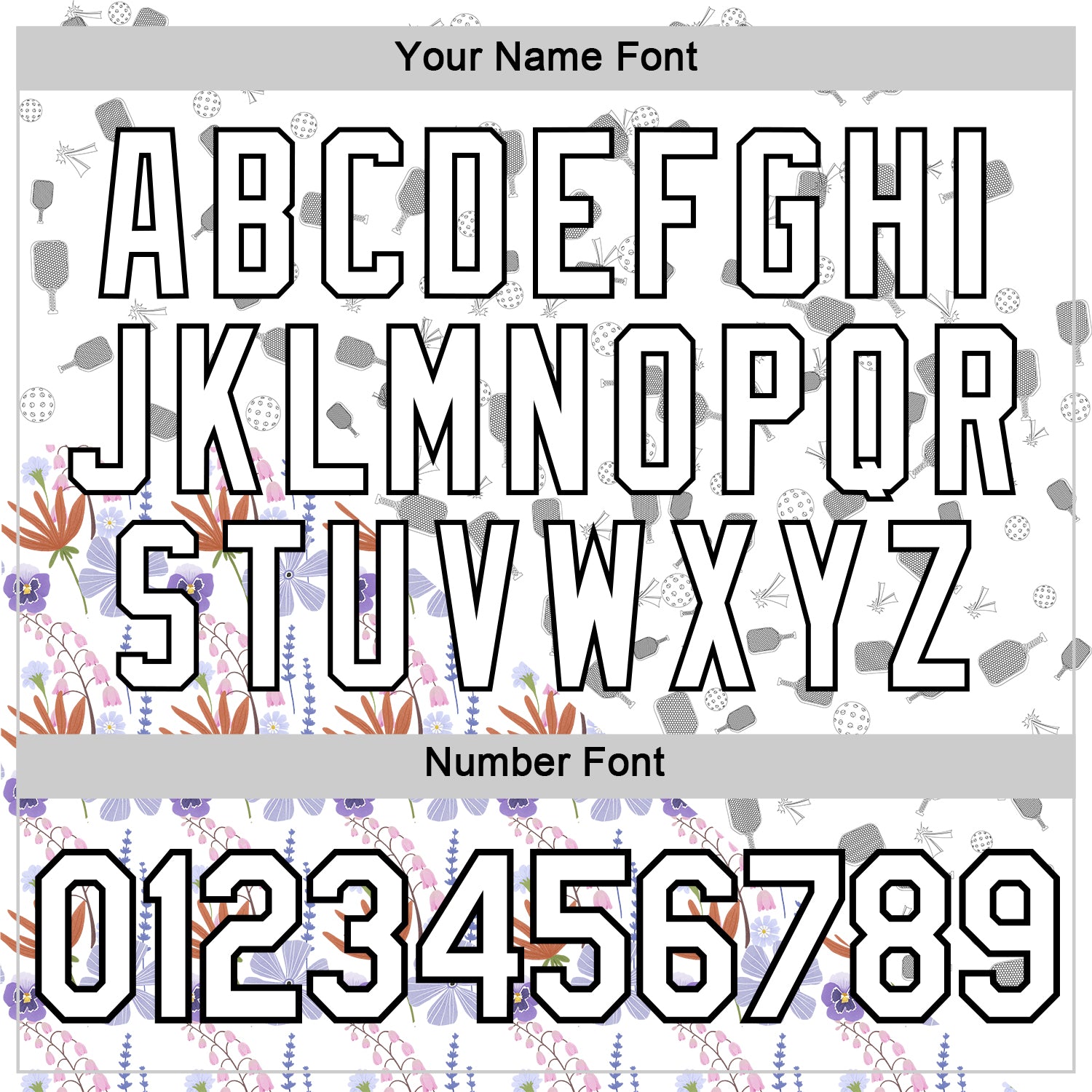 Custom White Black 3D Pickleball Paddles Balls Floral Performance T-Shirt