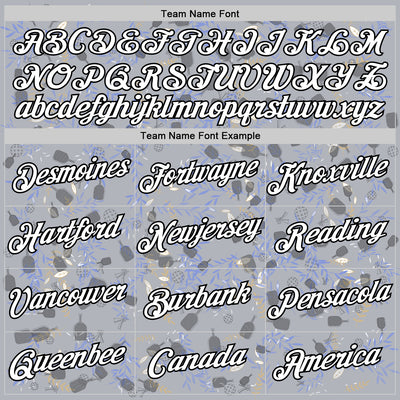 Custom Gray White-Black 3D Pickleball Paddles Balls Floral Performance T-Shirt