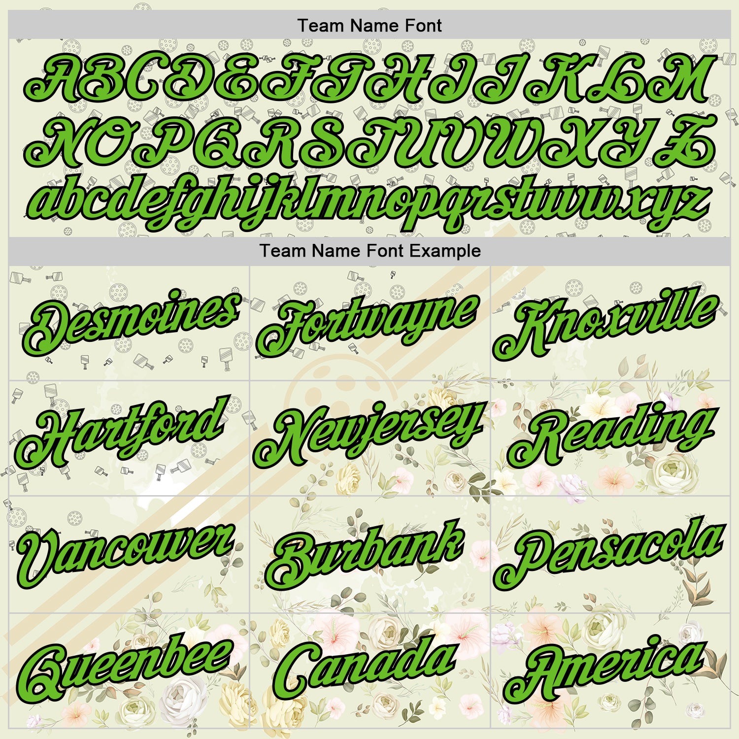 Custom Cream Aurora Green-Black 3D Pickleball Paddles Balls Floral Performance T-Shirt