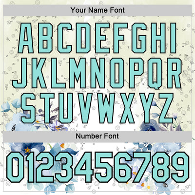 Custom White Ice Blue-Black 3D Pickleball Paddles Balls Floral Performance T-Shirt