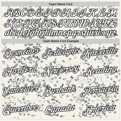 Custom Cream White-Black 3D Pickleball Paddles Balls Floral Performance T-Shirt