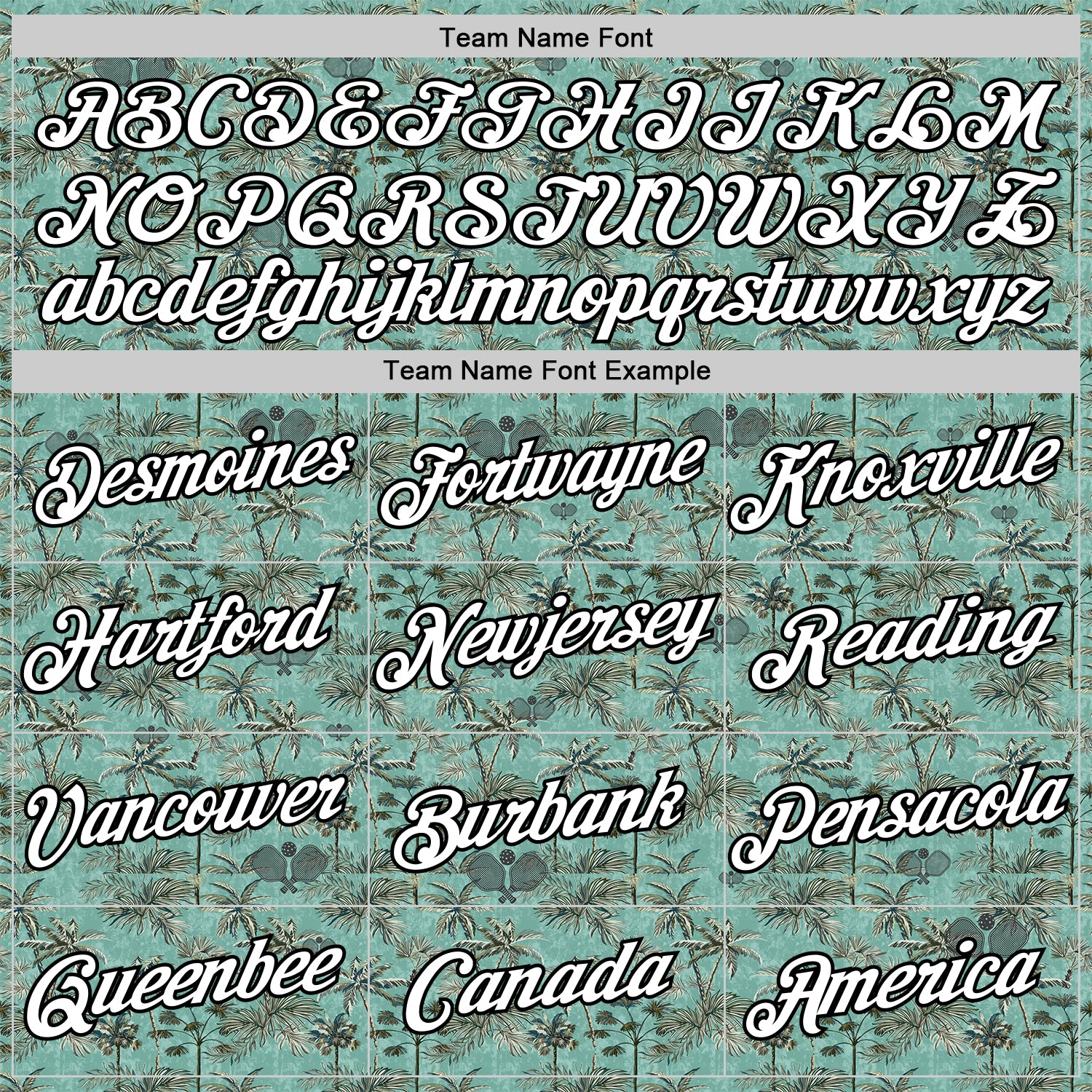 Custom Green White-Black 3D Pickleball Paddles Balls Tropical Palm Trees Performance T-Shirt