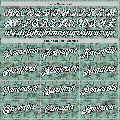 Custom Green White-Black 3D Pickleball Paddles Balls Tropical Palm Trees Performance T-Shirt